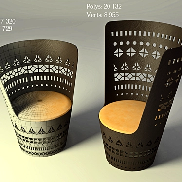 Luxury Dogon Chair by Laviani 3D model image 1 