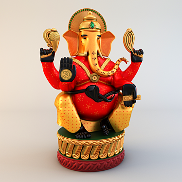 Wisdom and Prosperity: Ganesh Deity 3D model image 1 