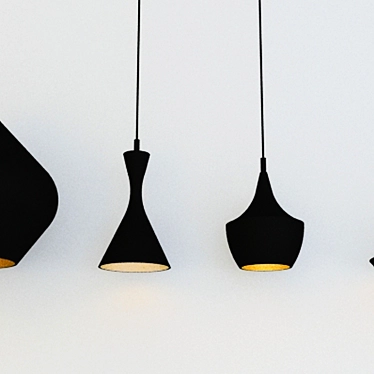 Elegant Beat Lights by Tom Dixon 3D model image 1 