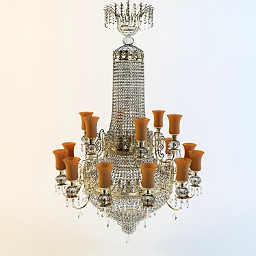 Elegant Crystal Chandelier 3D model image 1 