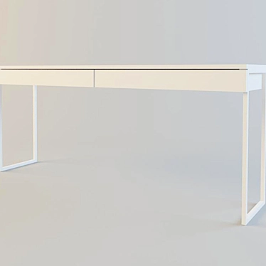 Sleek White Desk: Besto Bourse 3D model image 1 