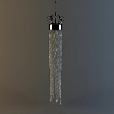 Elegant Glass Chandelier 3D model image 1 