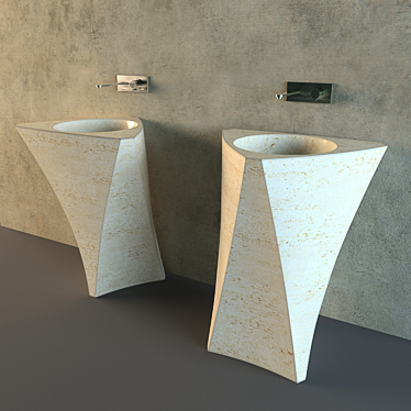 Elegant Prisma Bathroom Vanity 3D model image 1 