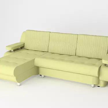 Cozy Corner Sofa 3D model image 1 