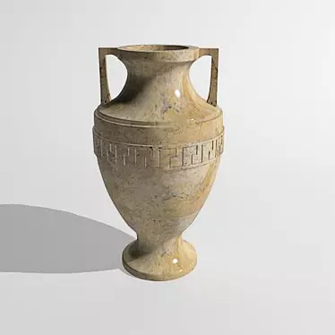 Elegant Clay Amphora 3D model image 1 