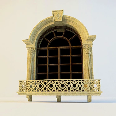 Elegant 3D Classic Window 3D model image 1 