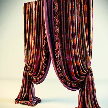 Classic Slat Curtain 3D model image 1 