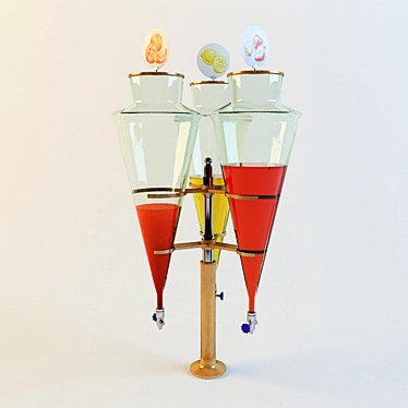 Retro Juice Flasks 3D model image 1 