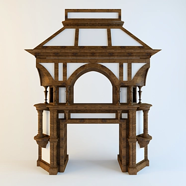 Vintage Fireplace Portal 3D model image 1 