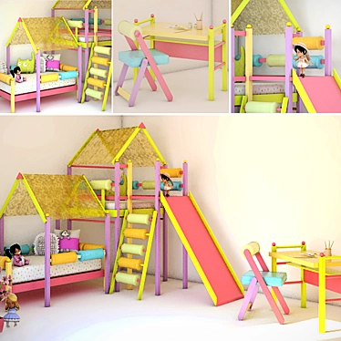 Profi Kids Furniture Set 3D model image 1 