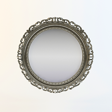 Classic Baroque Mirror with Intricate Textures 3D model image 1 