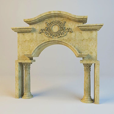 Elegant 3D Classic Gate 3D model image 1 