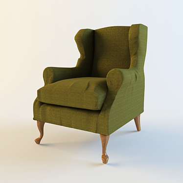 Elegant Wood Armchair: Busnelli Felicia 3D model image 1 