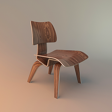 Eames Polywood Chair: Modernistic Plywood Design 3D model image 1 