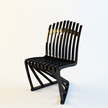 King's Stripe Chair 3D model image 1 