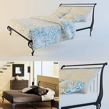 European Elegance Bed 3D model image 1 