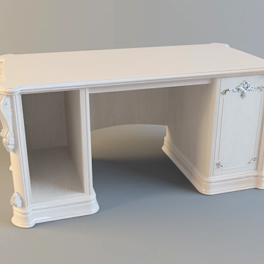 Modern Chinese Computer Desk 3D model image 1 