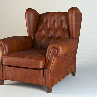 Classic England Armchair 3D model image 1 