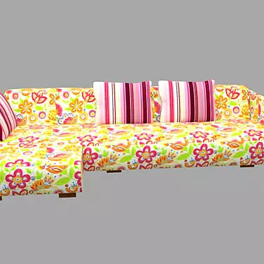 Cheerful Corner Sofa 3D model image 1 