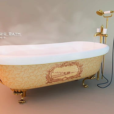 Sergio G. Classic Baroque Tub 3D model image 1 