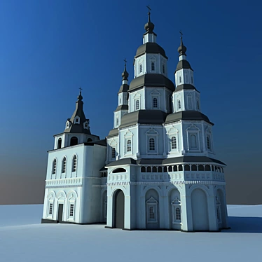 Kharkov's Pokrovsky Monastery 3D model image 1 