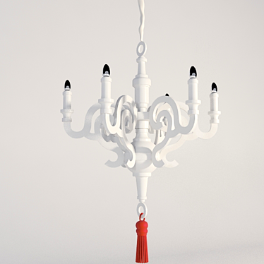 Vintage Paper Chandelier 3D model image 1 