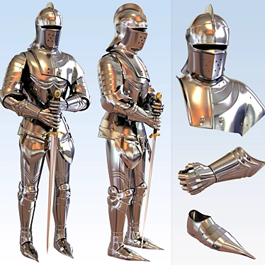 Medieval Knight Figurine 3D model image 1 