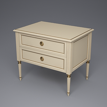 Italian Cabiate 19081 Bedside Cabinet 3D model image 1 