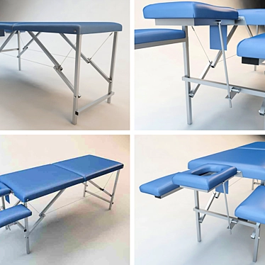 Adjustable Massage Table with Headrest & Armrests 3D model image 1 