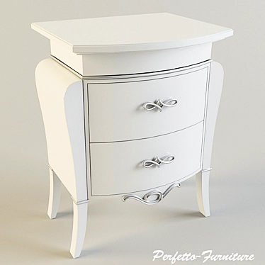 Elegant Bedside Table 3D model image 1 