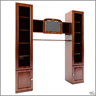 Napoli Book Cupboard: Elegant Storage Solution 3D model image 1 