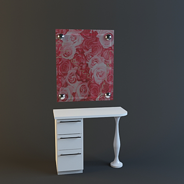 Title: Rose-Lit Mini Console 3D model image 1 