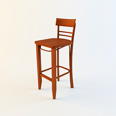 Elegant Height Adjustable Bar Stool 3D model image 1 