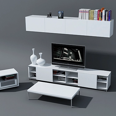 IKEA Living Room Furniture Set 3D model image 1 