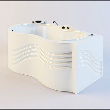 Relax in Style: Pasadena Hydrotherapy Bathtub 3D model image 1 
