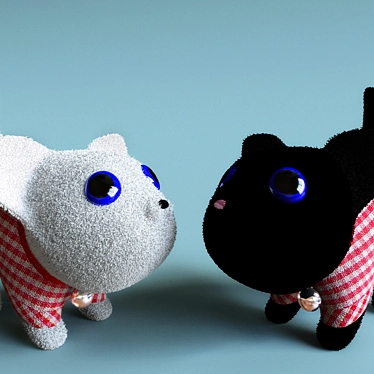 Cat-Piggy Coin Bank in a Sweater 3D model image 1 