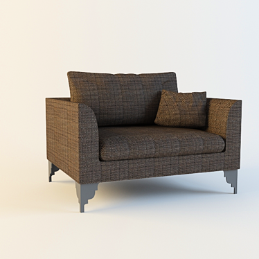 Rialto Noir: Luxury Italian Armchair 3D model image 1 