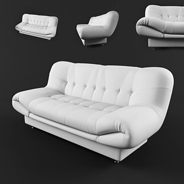 Oscar Convertible Sofa 3D model image 1 