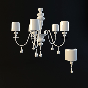 Elegant Eva Chandelier & Wall Light 3D model image 1 