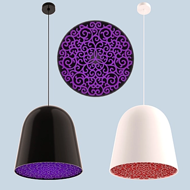 Elegant Can Can Pendant Light 3D model image 1 