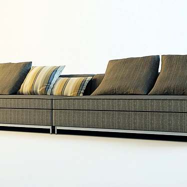 Elegant Minotti-Breton Sofa 3D model image 1 