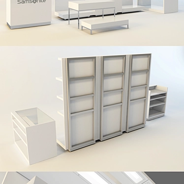 Boutique Display Rack 3D model image 1 