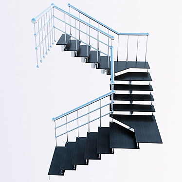 High-tech Style Ladder 3D model image 1 