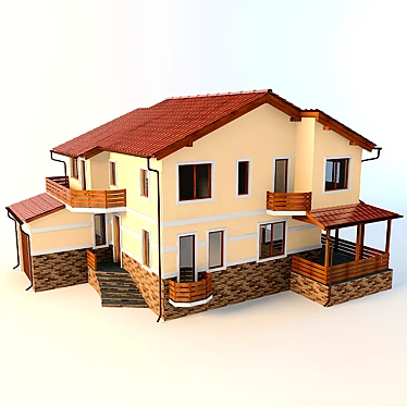 Cozy Cottage Retreat 3D model image 1 