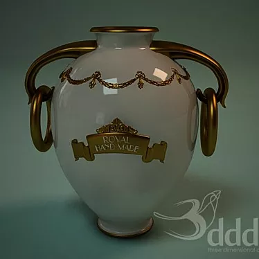 Elegant Royal Vase 3D model image 1 