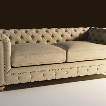 Luxury Cigar Club Sofa 3D model image 1 