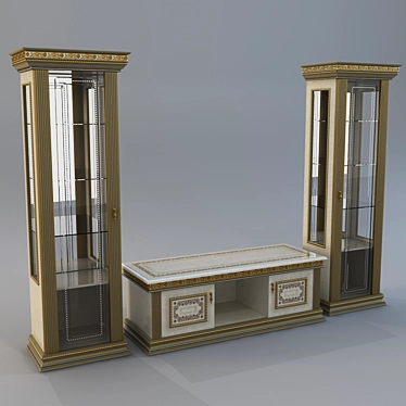 Custom-Size TV Showcase & Cabinet 3D model image 1 