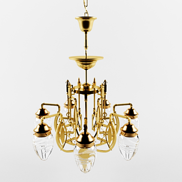 Classic Crystal Chandelier 3D model image 1 