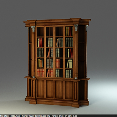 Minimalist Bookshelf 3D model image 1 