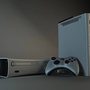 XBOX 360 Gaming Console 3D model image 1 